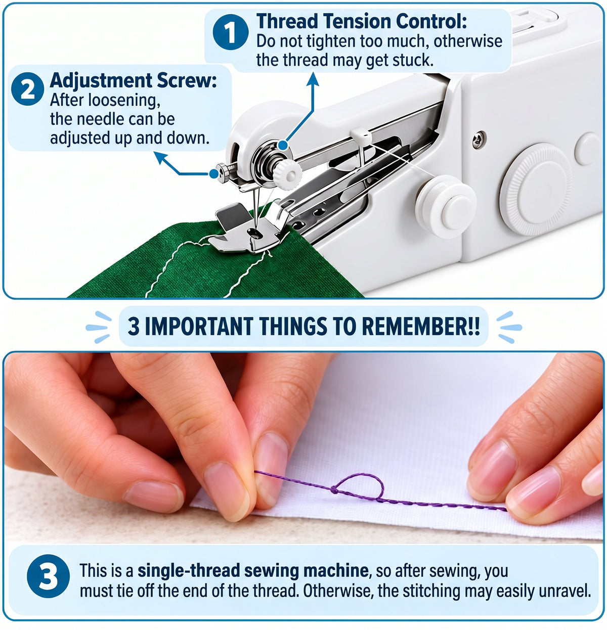 Mini Handheld Sewing Machine
