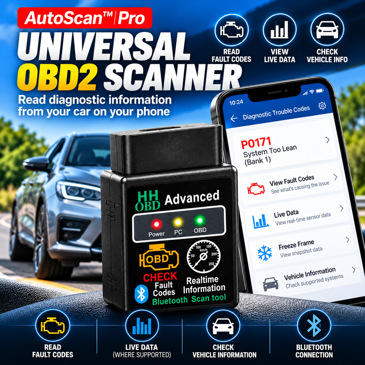 CarScan™ Pro – Smart OBD2 Diagnostic Scanner